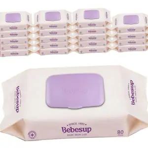 아기 물티슈 부드러운 신생아 대용량 캡형 물티슈 80매 다용도 휴대용