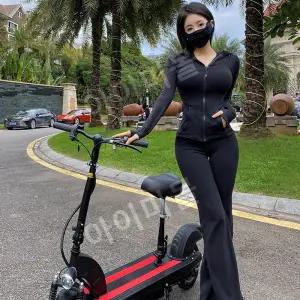 전동 킥보드 10인치 접이식 안장 타는 대형휠 타이어