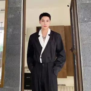 캐주얼 칼라 정장 봄가을 심플한 남자정장재킷 싱글 이중 코트 트렌드 원템3