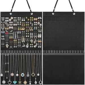 카폭스 걸이 주얼리 홀더 귀걸이 목걸이 팔찌 에나멜 핀 및 발목을 위한 대형 정리 보관 벽 옷장 문을