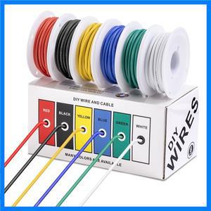 16/18/20/22/24/26/28 AWG 전선, 6 색 연선 주석 도금 구리 전기 DIY/자동차 용 유연한 실리콘 연결 와이어