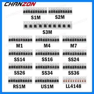 SMD 고속 스위칭 쇼트키 다이오드 모듬 키트 세트 M1 M4 M7 SS14 LL4148