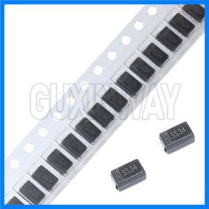 50개 SS34 SMD 다이오드 3A/40V 쇼트키 패키지 유형 A DO-214AC 모델 1N5822