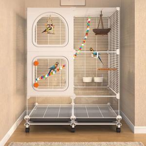 앵무새장 대형 사육장 날림장 횃대 단일상품 가정용 스테인리스 이동식 철장