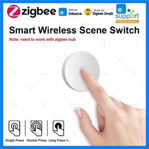 Ewelink Zigbee 스마트 푸시 버튼 무선 스위치(배터리 원격 제어 자동화 시나리오 포함)는 함께 작동합니다