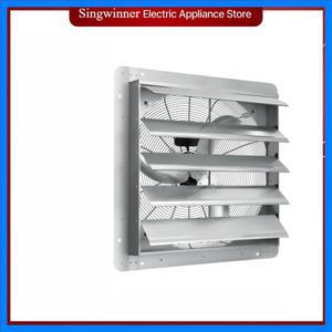 셔터 배기 팬 알루미늄 벽 장착 다락방 팬(AC 모터 포함) 온실 차고 창고 상점용 환기 냉각 FCC