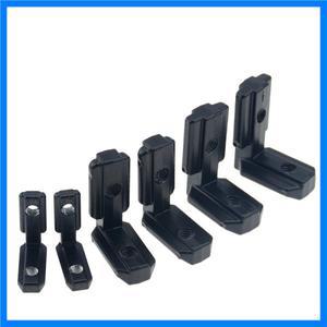 10 개/갑 2020 블랙 L 모양 내부 코너 커넥터 조인트 브라켓 3030 4040 EU