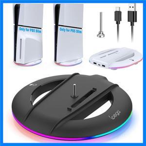 플레이스테이션 PS5 슬림 디스크/디지털 에디션 콘솔용 RGB 수직 냉각 스탠드 미끄럼 방지 베이스 브래킷