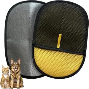 고양이와 강아지를 위한 NoWoof 2PCS 반려동물 제모 장갑 - 소파 의류 카펫 및 카시트용 업그레이드된