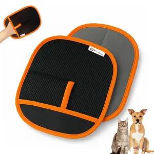 1개의 PC RivOcen 애완동물 털 제거 브러시 장갑 정전기 재사용 가능한 고양이 개 제거기 그루밍 도구.