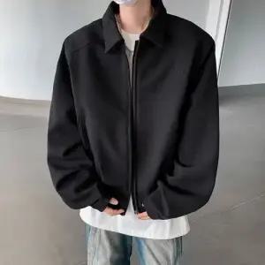 남성 봄 점퍼 블레이저 칼라 자켓 상의 항공 쇼트 패피1