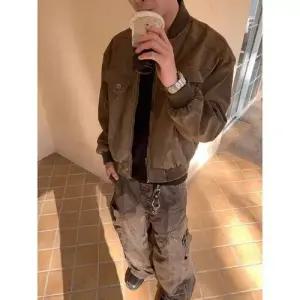 남자 빈티지 해링턴 남녀 자켓 코트 숏 상의 커플룩 패피1