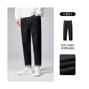 남친 바지 면 혼방 청 가을 허리밴딩 명집선 패피3