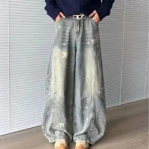 팬츠 남성용 빈티지 진 슬리퍼 커브 와이드 패피1