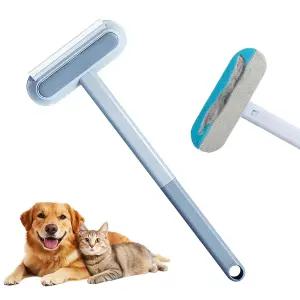 다기능 애완동물 털 제거기 3 in 1 제거 도구 재사용 가능하고 세탁 가능한 개 고양이 브러시 긴 손잡이