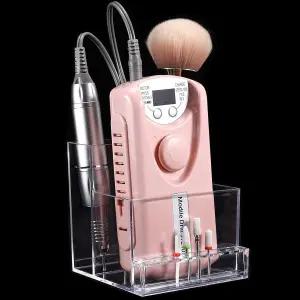 노버라이프 10홀 미니 네일 드릴 기계 및 비트 보관함 투명 연삭 정리함 플라스틱 도구 디스플레이 홀더