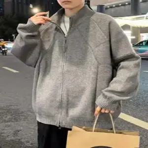 니트 가을 봄 남사친 차이나 카디건 양 스웨터 상의 집업 원픽3