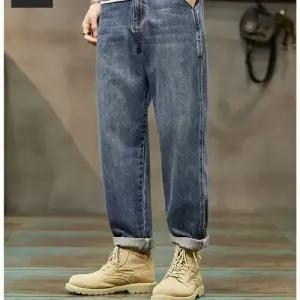 남성용 루즈 봄가을 하렘 스트리트 하이 테이퍼 롱팬츠 청바지 배기핏 원픽1