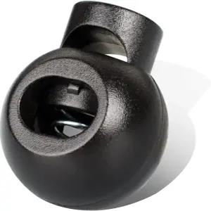 DYZD 싱글 홀 코드 잠금 플라스틱 스프링 토글 스토퍼 로프 끝 파라코드(블랙 10개 PCS)