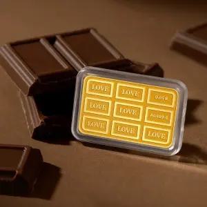 골드팡 24k 순금 스윗러브 초콜릿 골드바 0.05g 발렌타인 화이트데이 여친선물