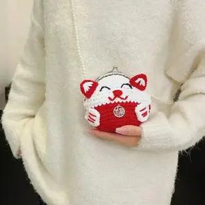 천진반 여사친 데일리룩 가방 미니백 자개 비즈 숄더백 사자 크로스백 KUK5