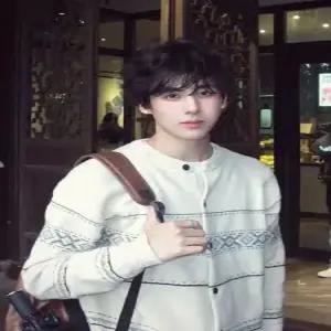 니트 남친 빈티지 가을 카디건 아일랜드 자카드라이크 캐시미어 탑 패피3