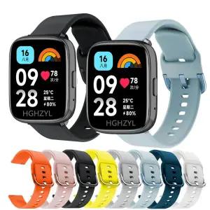 호환 샤오미 호환 레드미 워치 3 라이트 액티브 밴드 팔찌 스포츠 실리콘 교체 손목 밴드