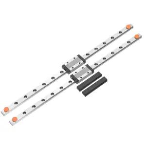 uxcell 2pcs MGN9 300mm 선형 가이드 레일 MGN9H 슬라이딩 캐리지 블록 베어링 강철 및 플라스틱 미니