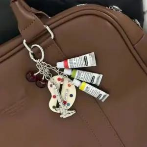 수채화 물감 팔레트 열쇠고리 백참 미술 키링