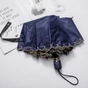 자동 3단 양산 우산 접이식 암막 네이비