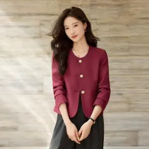 피로달 가을 봄 여성용 쇼트 재킷 코트 정장 HO3