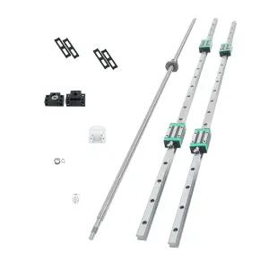 핀드몰 2PCS HGR20-1200mm 레일 1PCS SFU1605-1200mm 선형 가이드 볼 나사 세트(BF12 BK12 블록 DSG16H