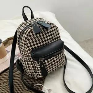 [패션] 대학생 백팩 인기 데일리 여성 체크 미니 가방 책가방