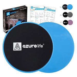 AZURELIFE 운동 코어 슬라이더, 카펫이나 원목 바닥에서 사용하는 양면 활공 디스크, 가볍고 휴대하기 쉬우며 복부 및 운동에 완벽합니다