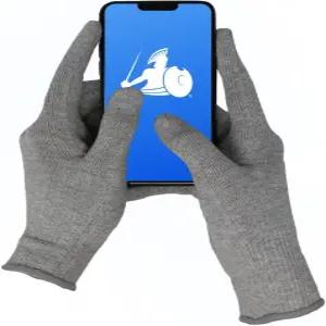 DefenderShield EMF 방사선 보호 장갑 ？ 컴퓨터 및 휴대폰 터치스크린 친화적 사용을 위한 편안한 대형