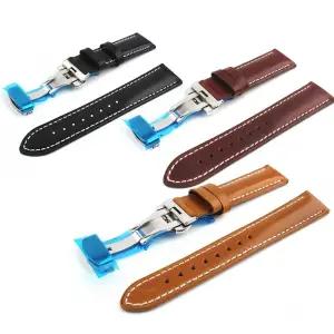 가죽 손목시계 스트랩 TJH1 버클 끈 워치 18 20 22mm PcO6+9omu