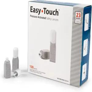 이지 터치 압력 활성화 안전 랜싯 23 게이지(100ct)