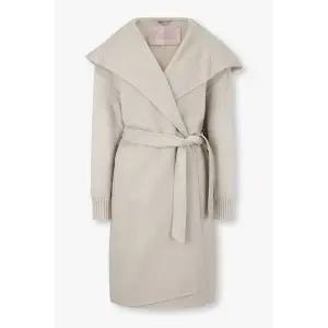 [에르노] 니트 슬리브 벨티드 울 코트 라이트 베이지 153671574