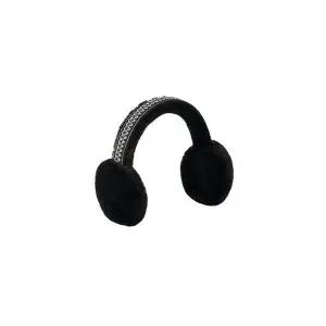 [UGG]어그 양털 로고 브레이드 귀마개 블랙 153672123