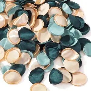 요요키드 400개 실크 장미 꽃잎 결혼식 꽃 소녀 바구니 통로를 위한 인공 흩뿌리기 저녁 식탁 중앙 조각