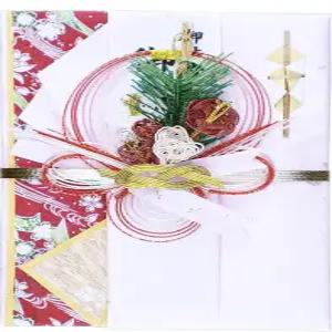 이요 유우나 센터 S07906 축하 가방 골드 씰 결혼 선물 빨간색 8.7 x 5.9 인치 22 15 cm