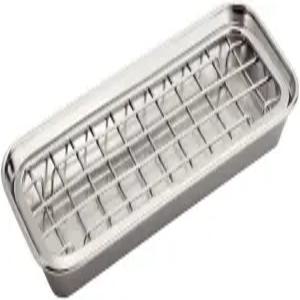 디자인 지아 폴리싱 스테인리스 스틸 2피스 비누 및 스펀지 트레이 1.25인치 x 4.13인치 10.38인치