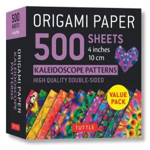 종이접기 종이 500장 경 패턴 4인치(10cm) 터틀 양면 시트 12가지 다채로운 패턴으로 인쇄됨