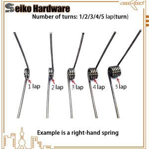 왼쪽 회전 용수철 비틀림 리턴 및 리셋 V자형 와이어 직경 1.0mm, Laps1/2/3/4/5lap 304SUS, 5 개