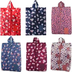 하이힐용 세탁 가능한 신발 여행 가방 및 운동화용 지퍼가 달린 부츠 데이지 보관 6팩 여행용