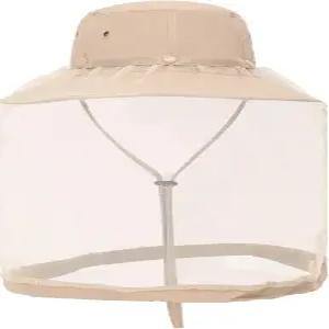 그물망 숨길 수 있는 메쉬 끈 조절 가능한 스커트 및 풍선이 달린 모기 선 모자 양봉 정원 가꾸기용 모기장