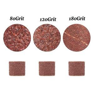 11/102pcs 샌딩 드럼 키트 그릿 # 80 120 전기 미니 앵글 그라인더 맨드릴용 드레멜 슬리브용 밴드
