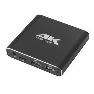 ACEMAX 4K USB 드라이브 및 마이크로 SD 카드용 울트라 HD 디지털 미디어 플레이어 HEVC /H.265 HD 및 아날로그 AV 자동 재생 및 루프 기능 8TB 지원 디지털 사이니지 플레이어