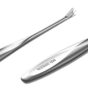 MR.GREEN 큐티클 푸셔 각질 제거제 스테인리스 스틸 매니큐어 도구 전문 트리머 네일 폴리시 필러