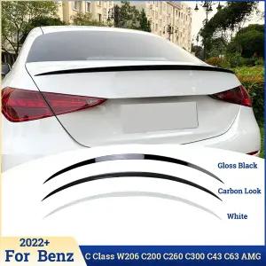 호환  메르세데스 C 클래스 W206 C200 C260 C300 C43 C63 AMG 2022용 리어 트렁크 윙 스포일러 테일 윙 고